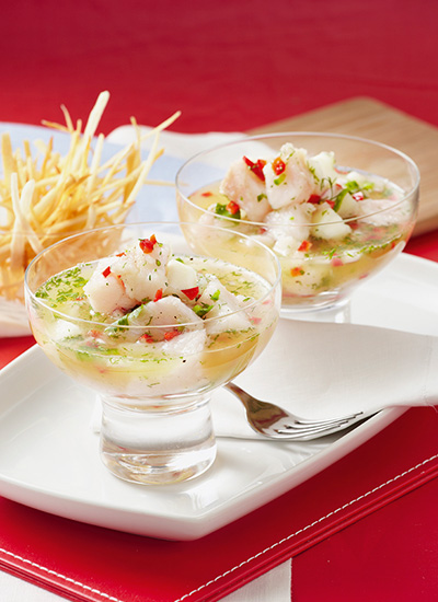 Ceviche de pescado con yuca