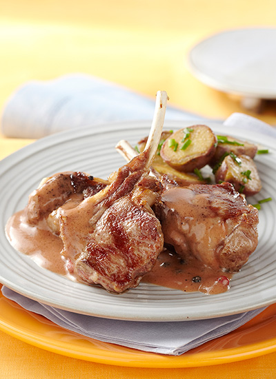 Chuletas de cordero con salsa de oporto