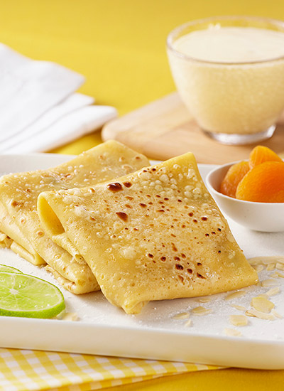 Crepe de ricotta y frutos secos