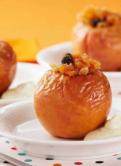 Manzanas al horno rellenas de frutos secos