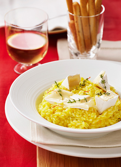 Risotto de ahuyama y queso brie