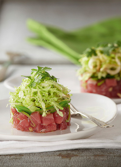 Tartar de atún al jengibre