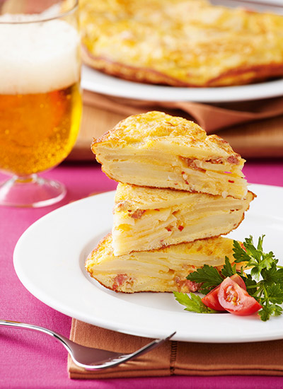 Tortilla de papa y chorizo