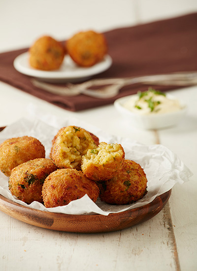 Croquetas de arroz y queso paipa