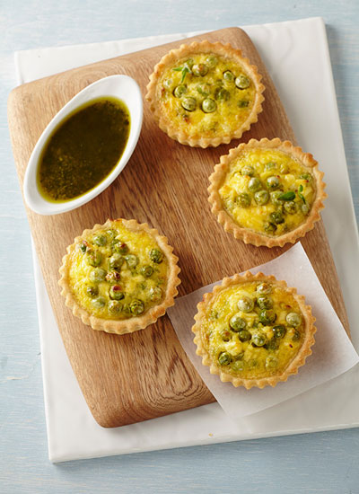 Mini quiches de arvejas