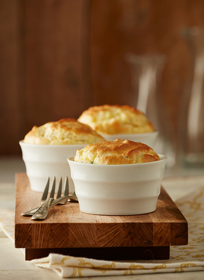 Soufflé de maíz y queso campesino