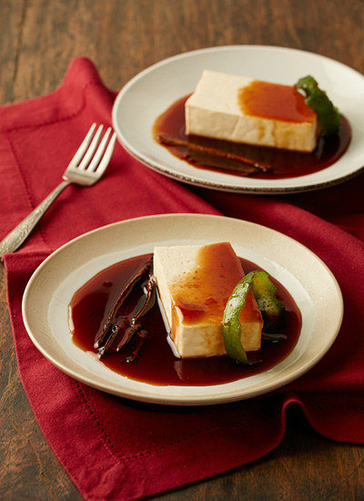 Tofu con melado de panela